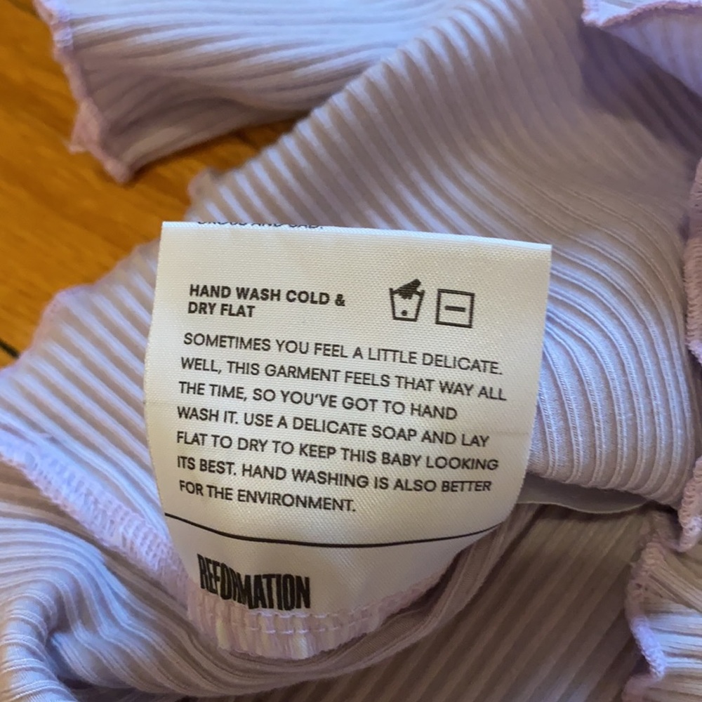 Reformation Lavender Off-Shoulder Crop Top - Picture 3 of 5